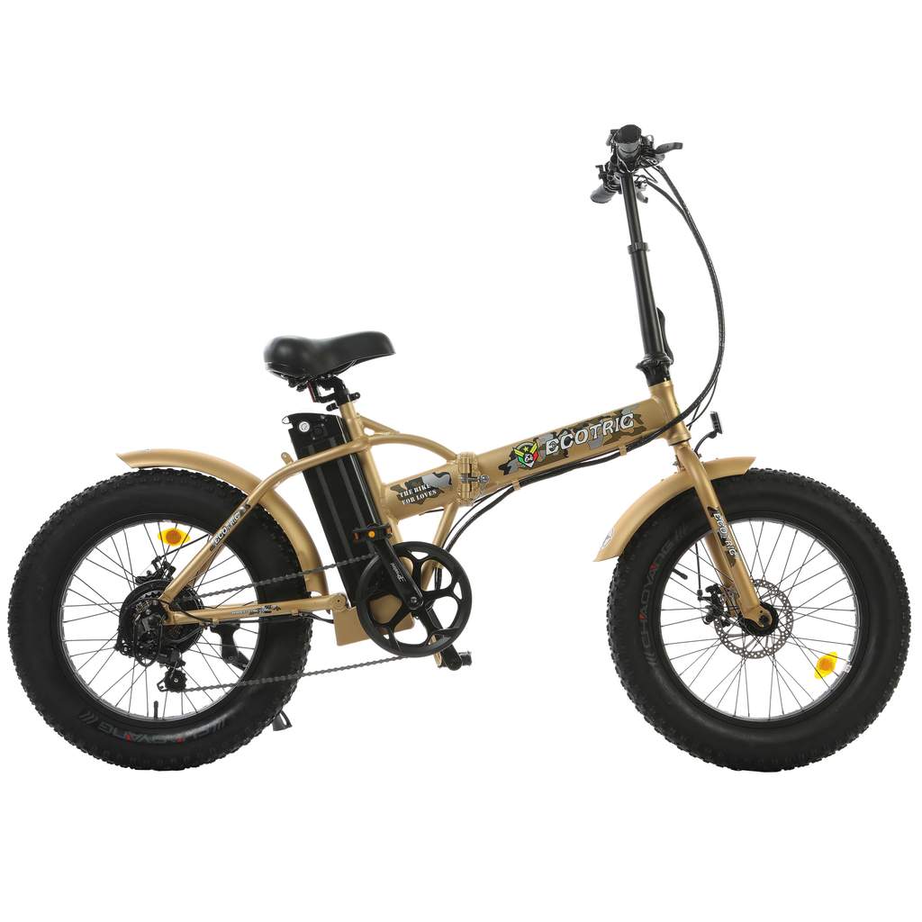 Ecotric Portable & Foldable Fat Tire Electric Bike, 48V