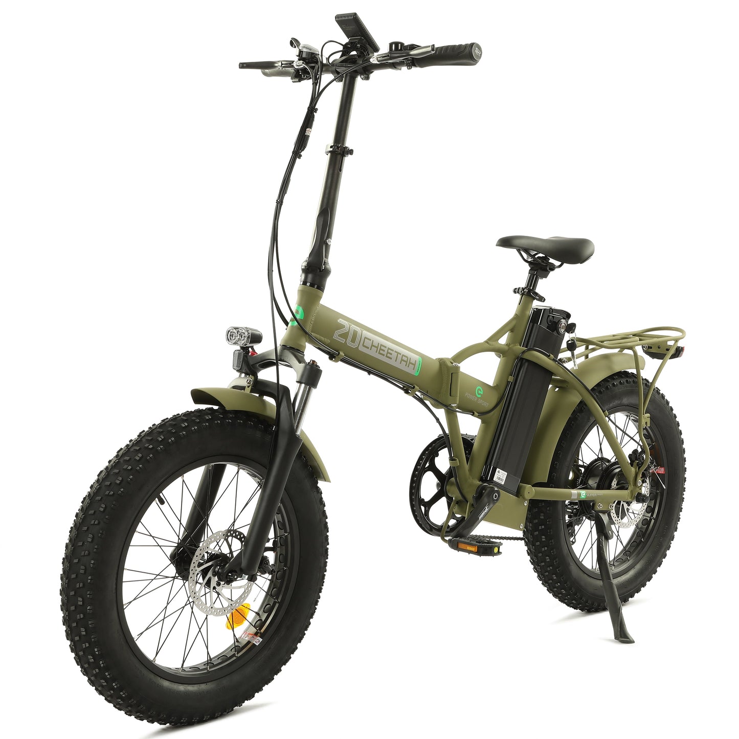 Ecotric Fat Tire Portable & Foldable Electric Bike, Color LCD, 48V