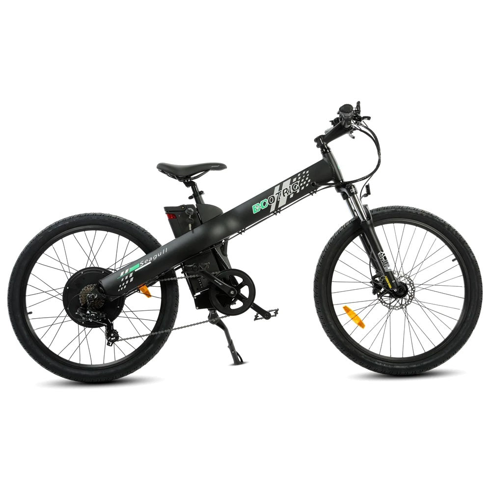 Ecotric Seagull Electric Mountain Bike, Front Suspension